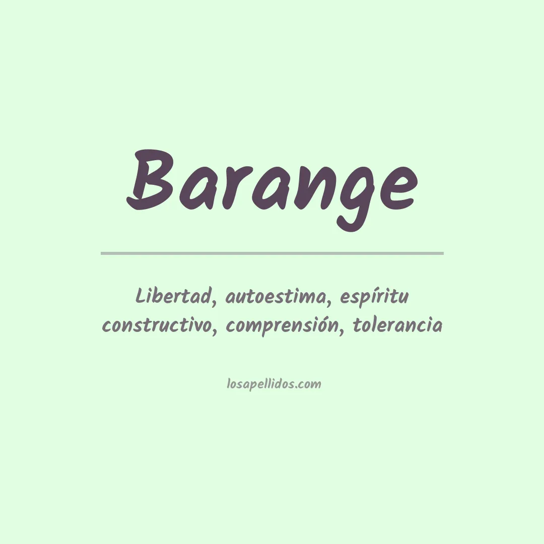 Apellido Barange