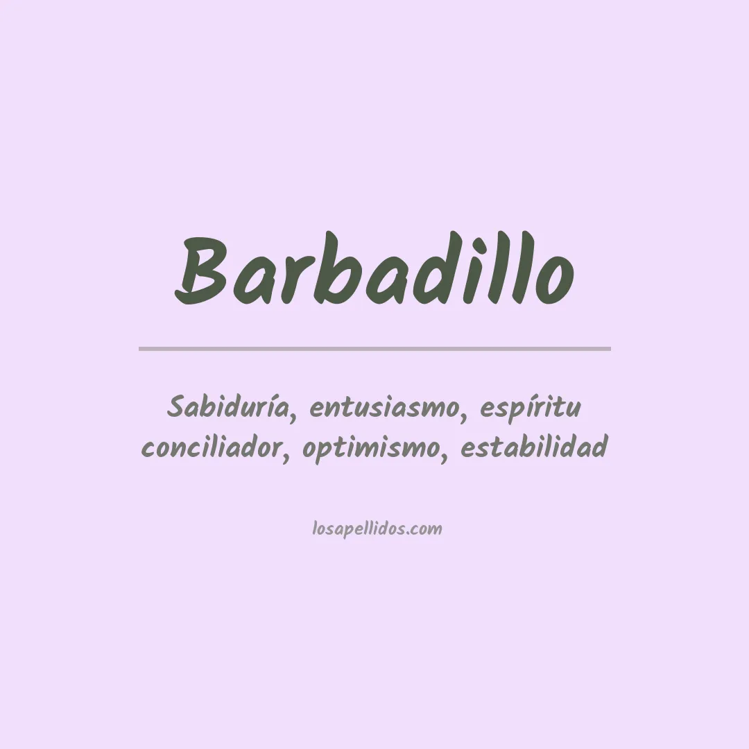 Apellido Barbadillo