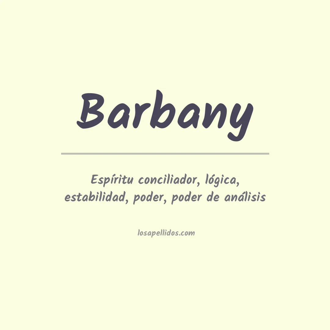 Significado del Apellido Barbany