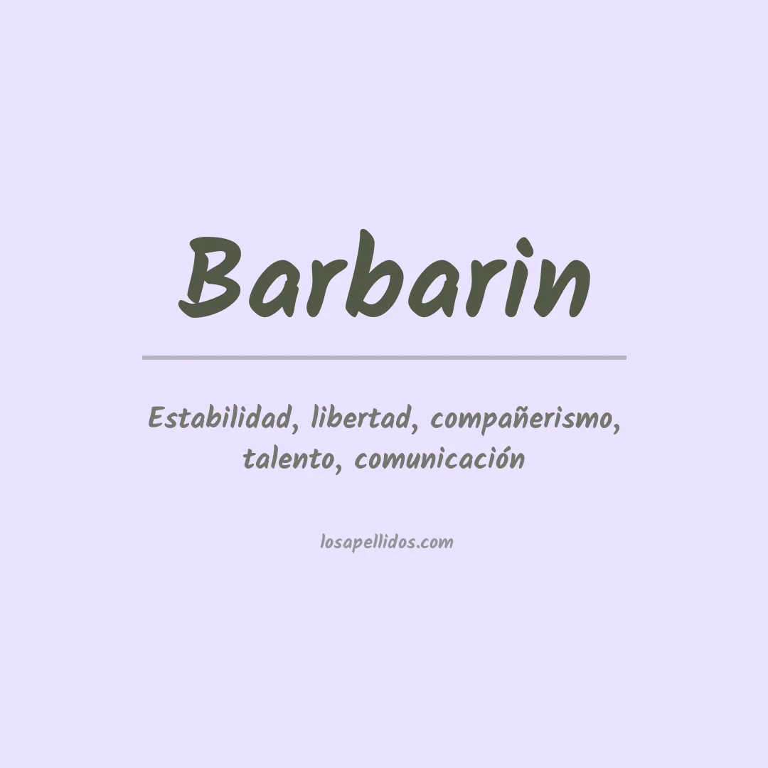Apellido Barbarin