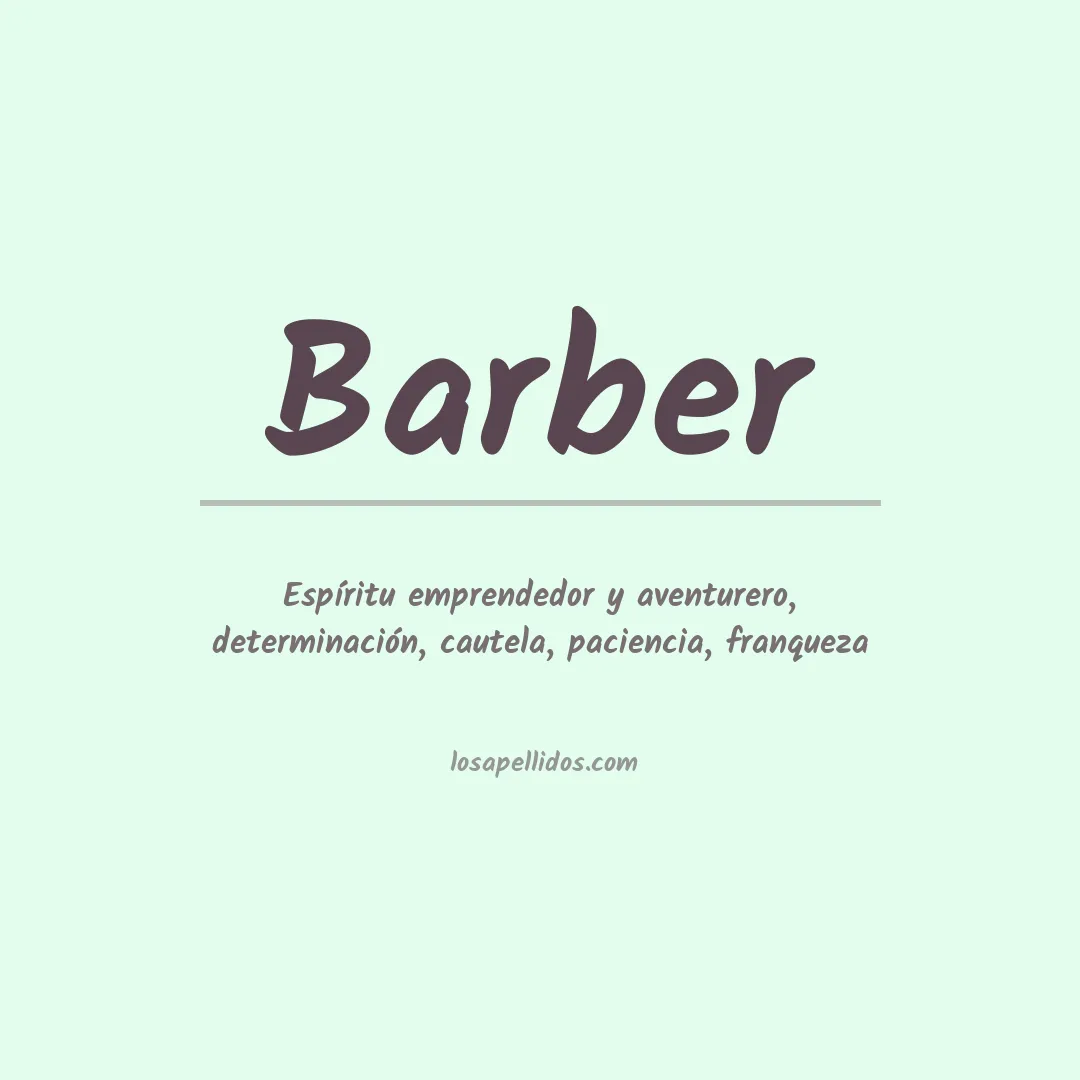Apellido Barber