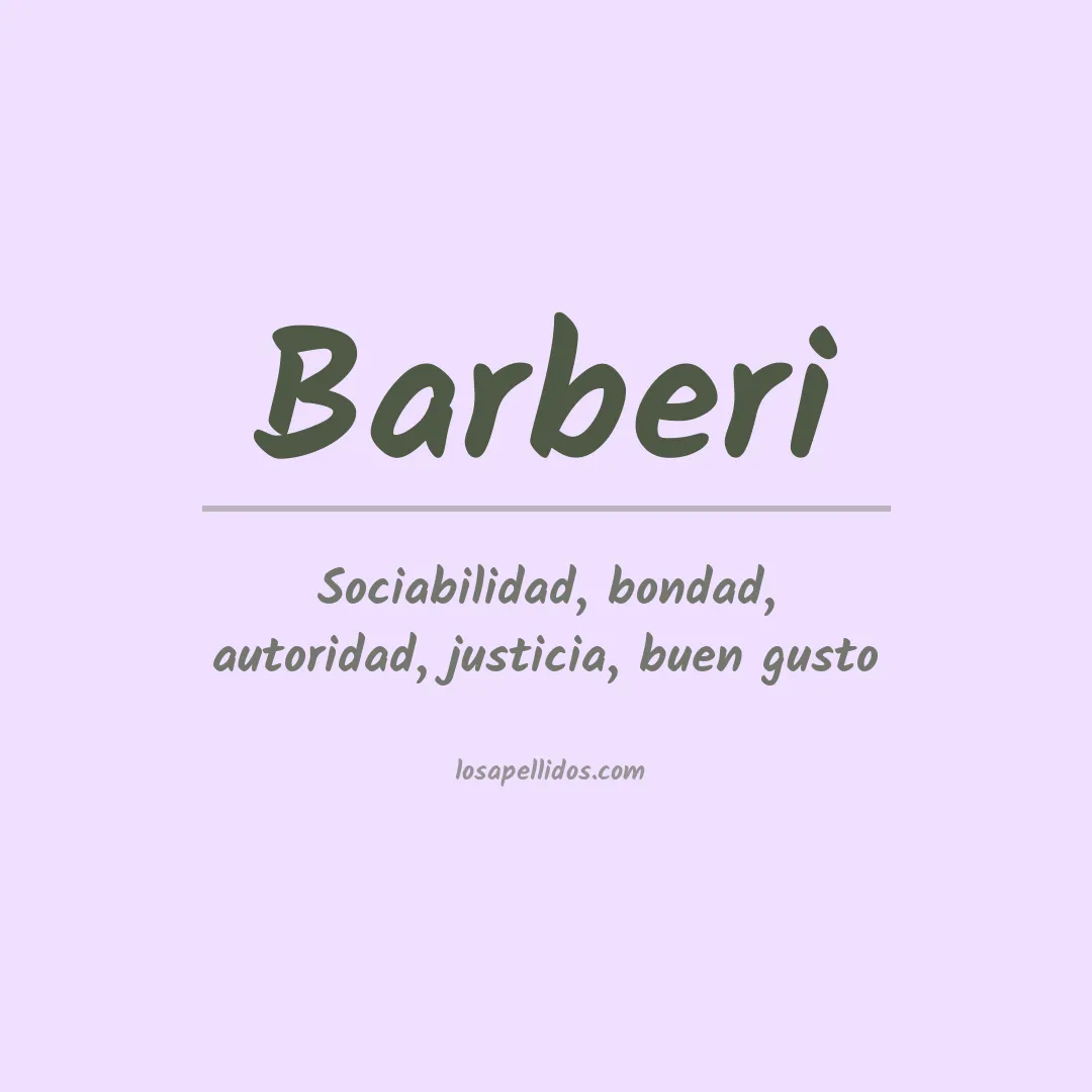 Apellido Barberi