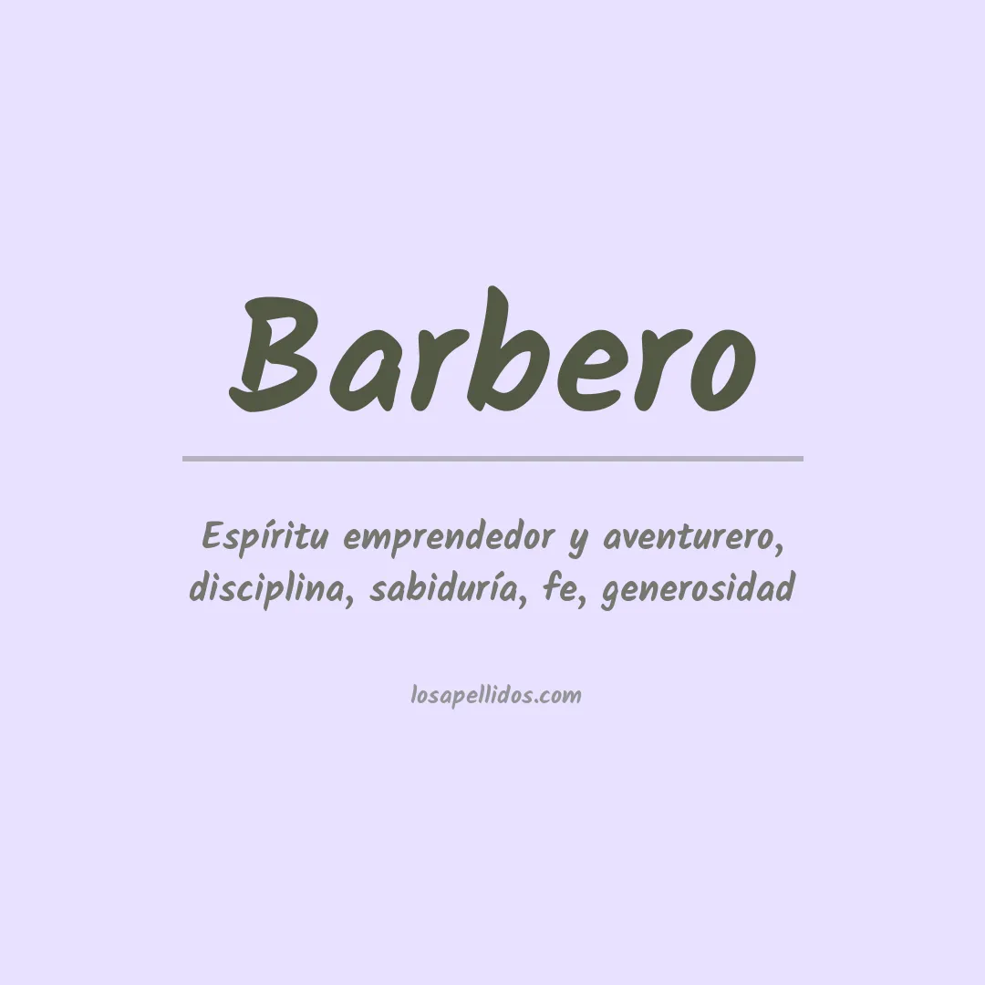 Apellido Barbero
