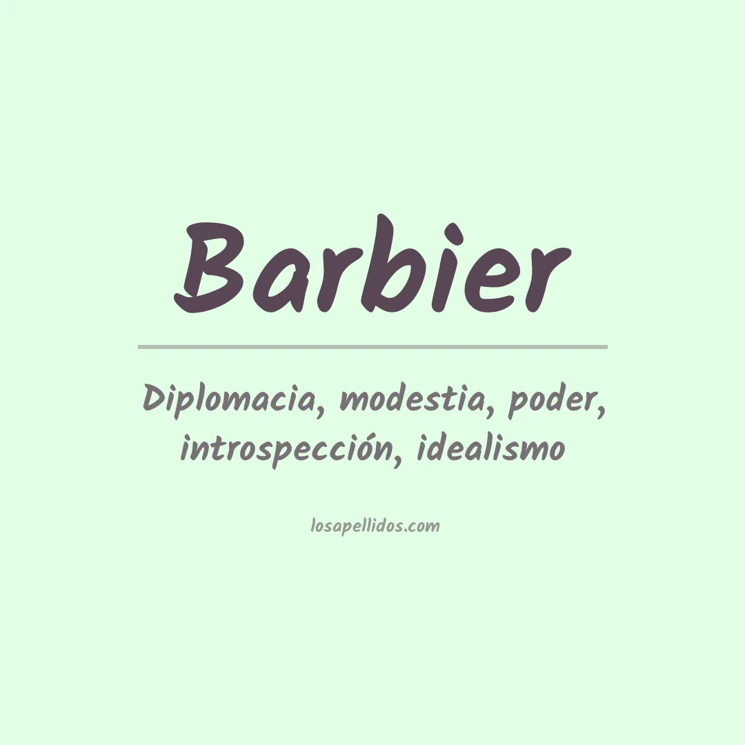 Apellido Barbier