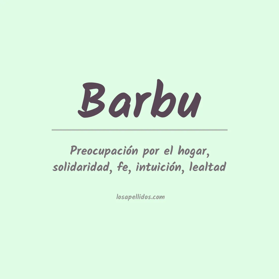 Apellido Barbu