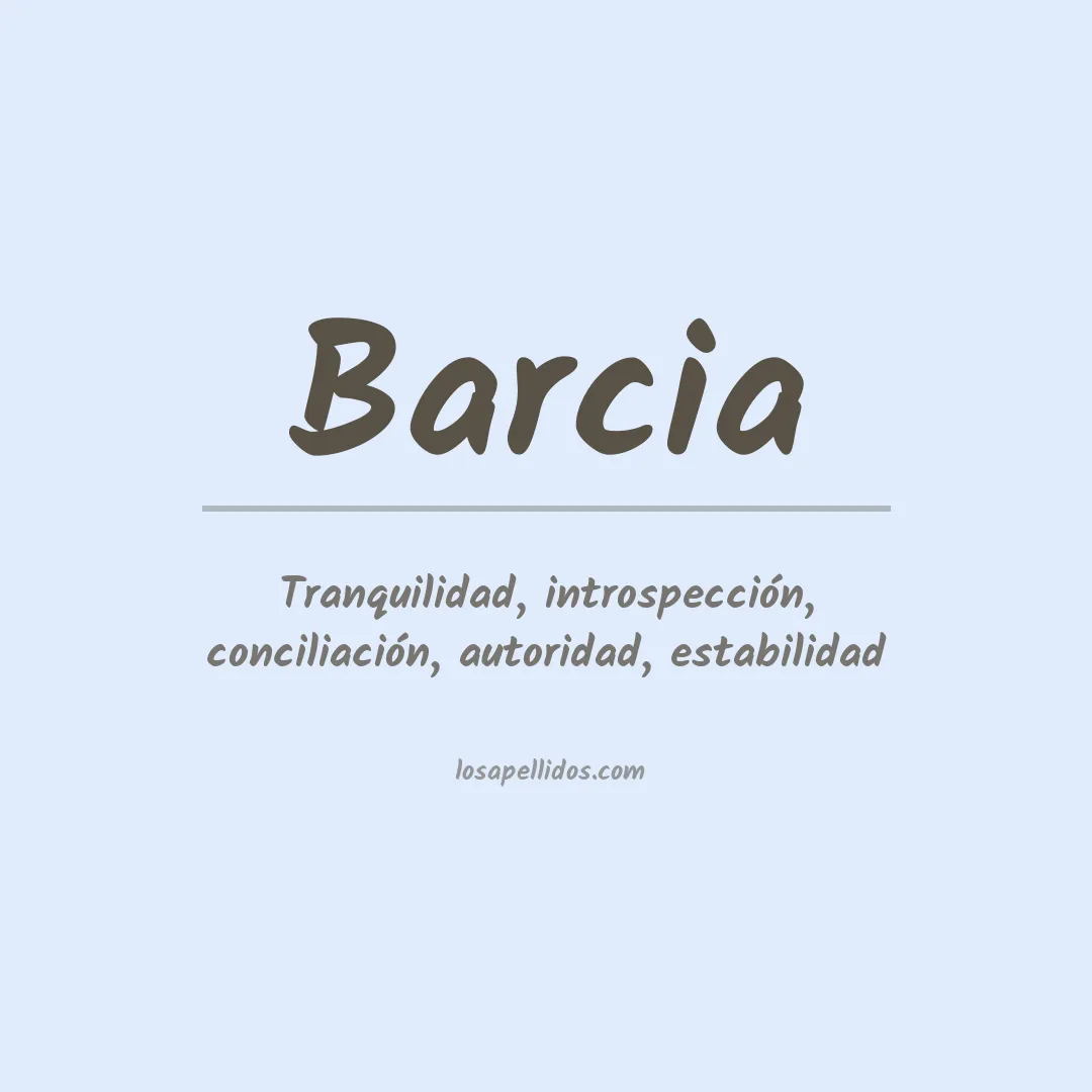 Apellido Barcia