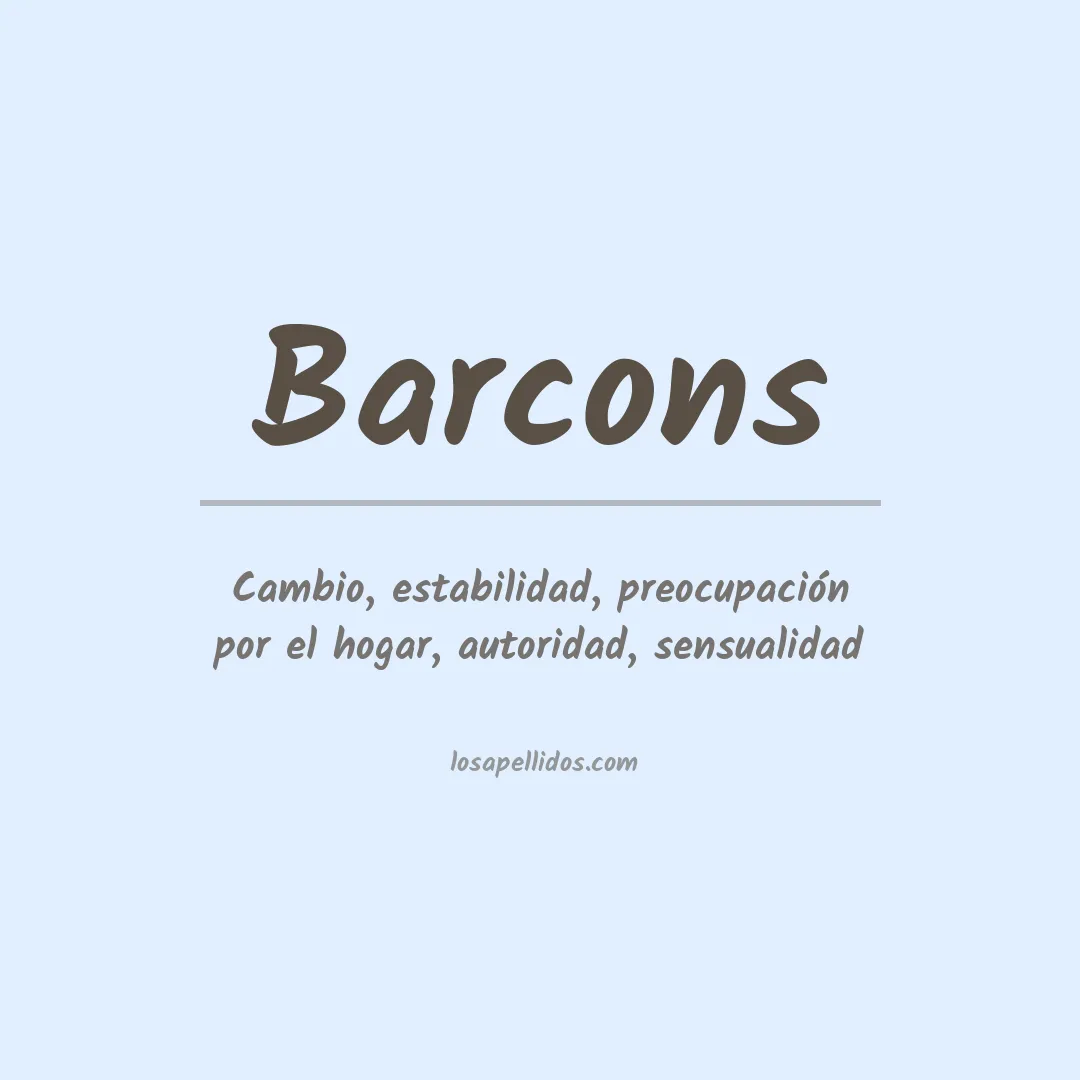 Apellido Barcons