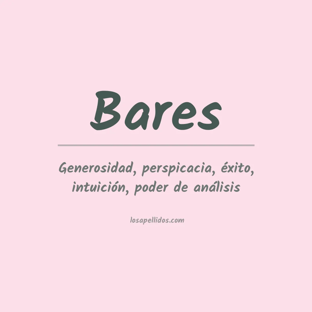 Apellido Bares