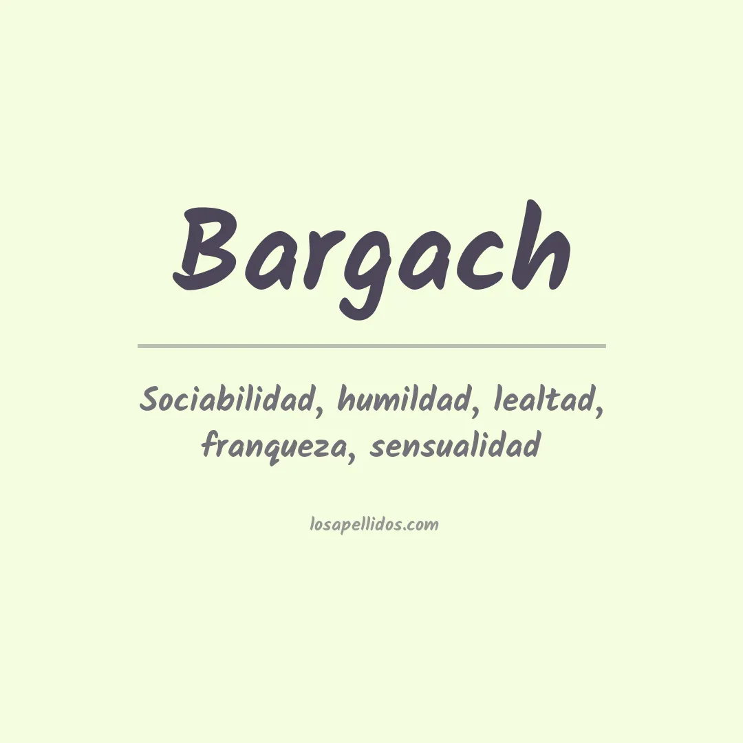 Apellido Bargach