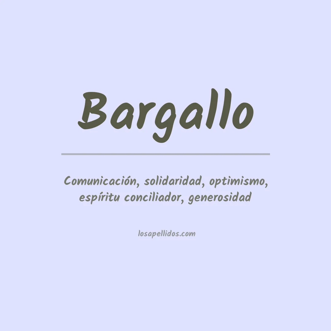 Apellido Bargallo