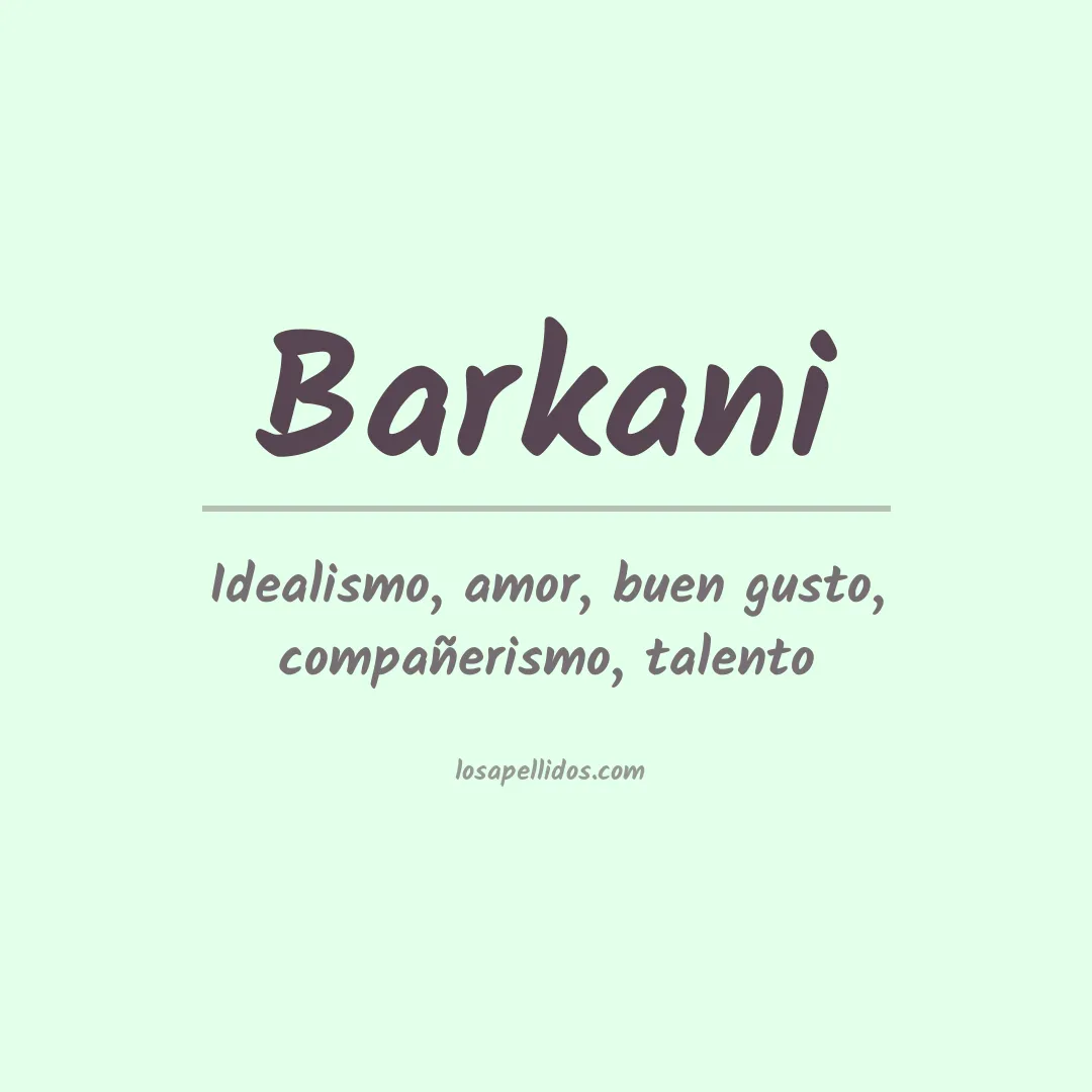 Apellido Barkani