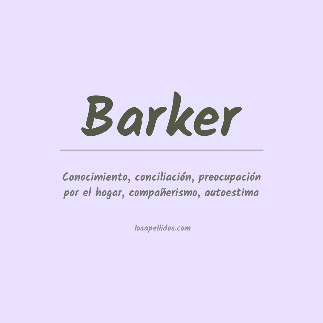 Apellido Barker