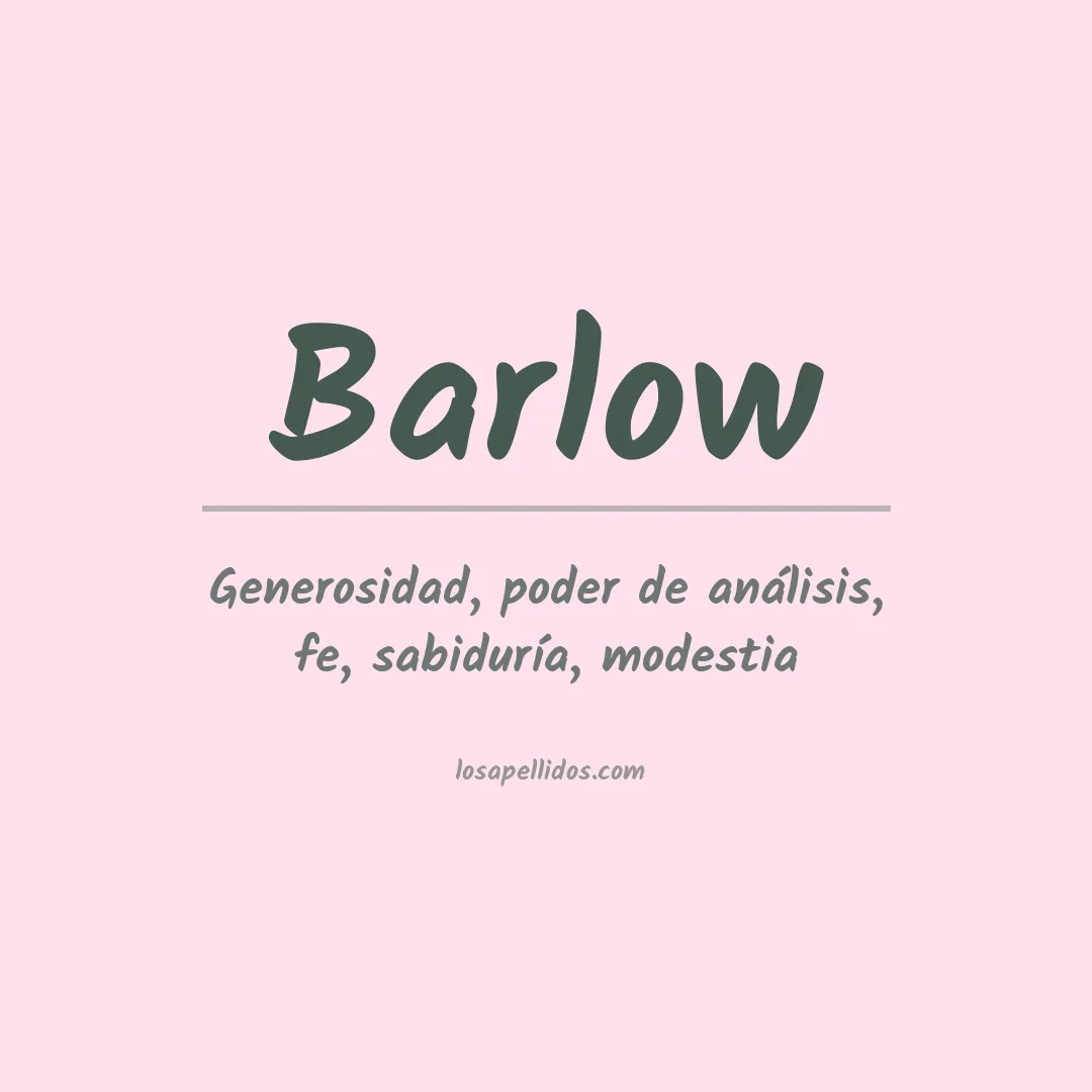 Apellido Barlow