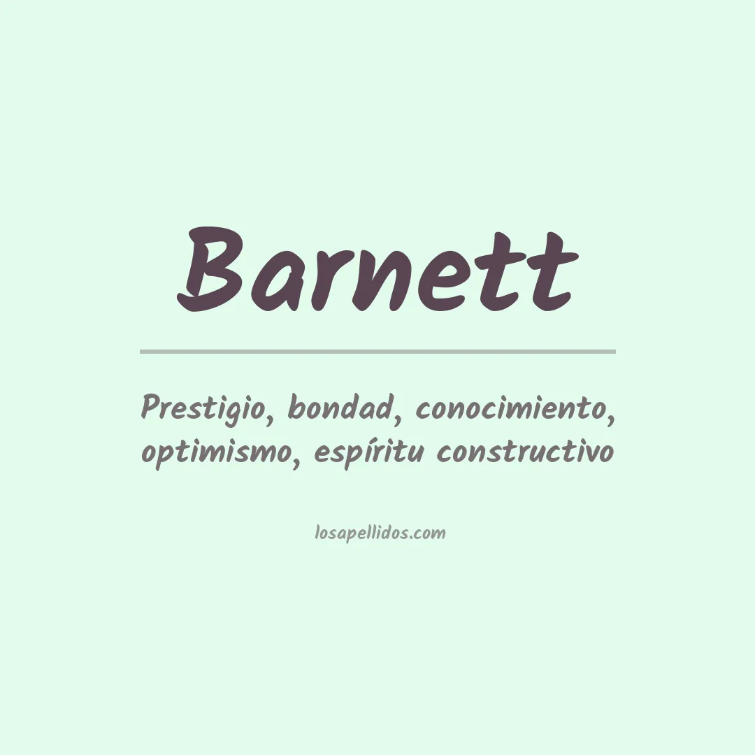 Apellido Barnett