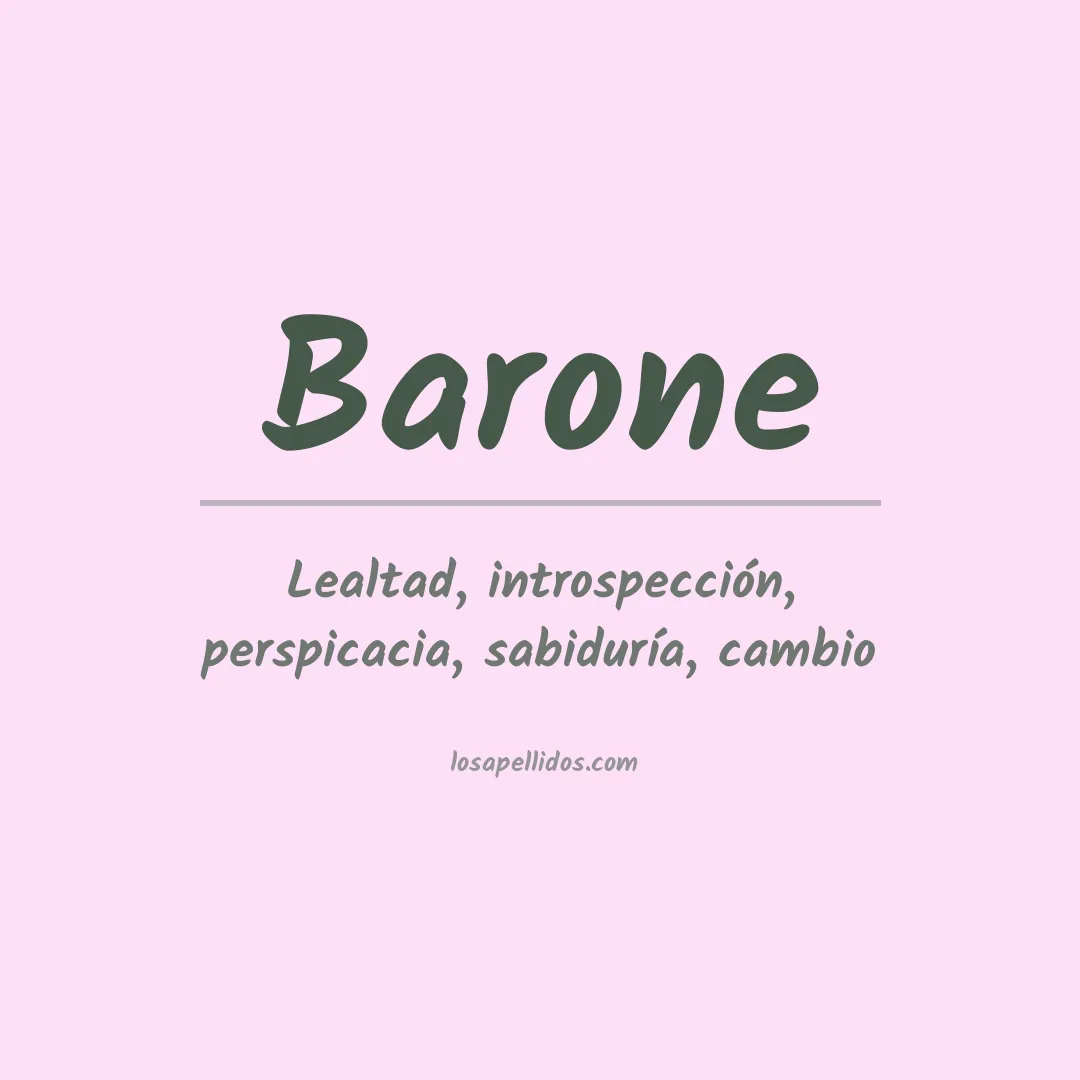 Apellido Barone