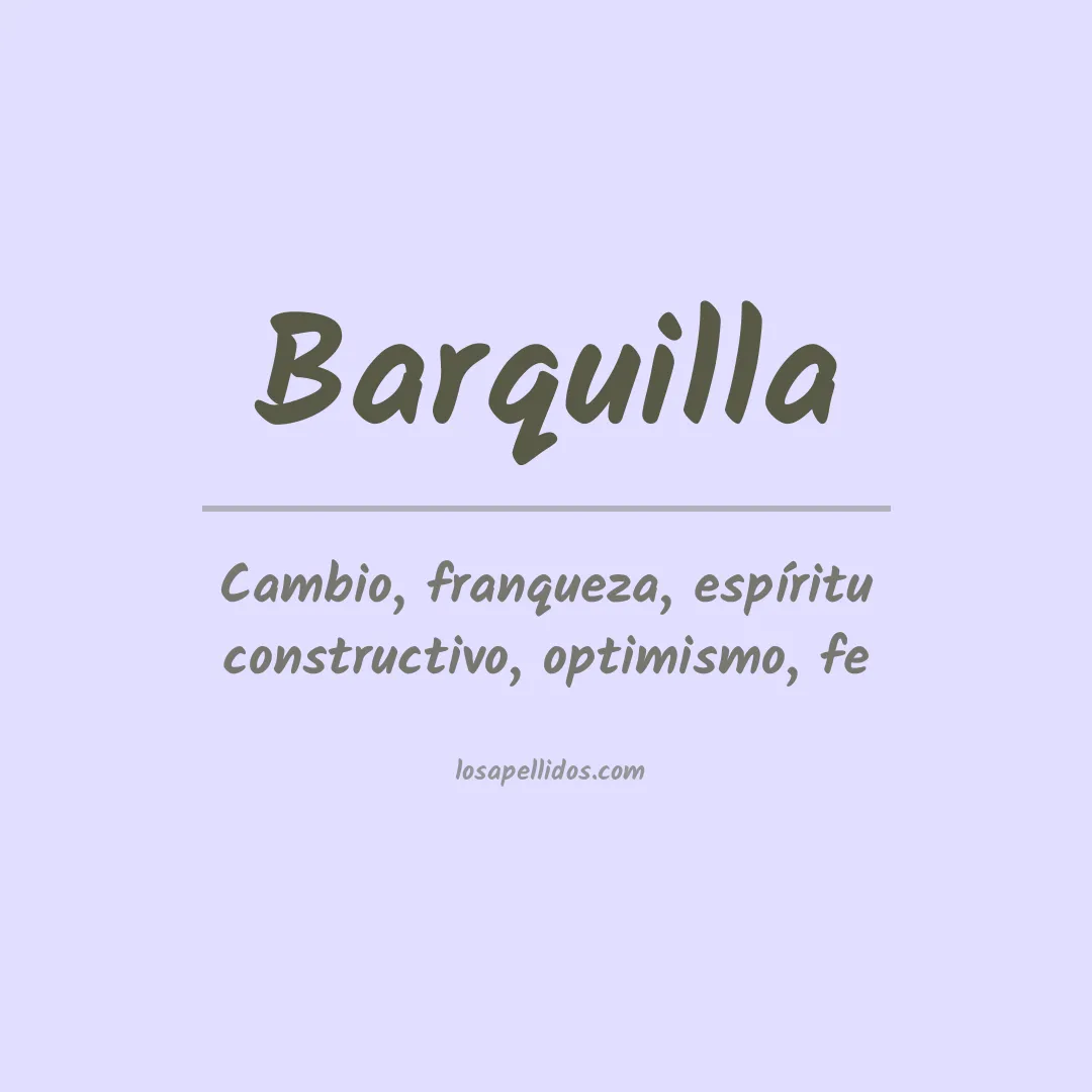 Apellido Barquilla