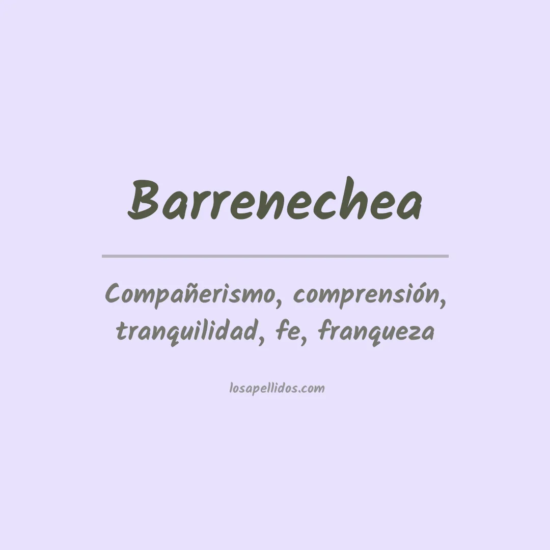Apellido Barrenechea