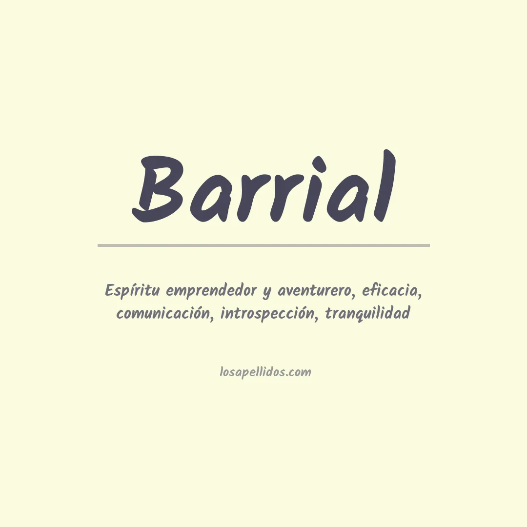 Apellido Barrial