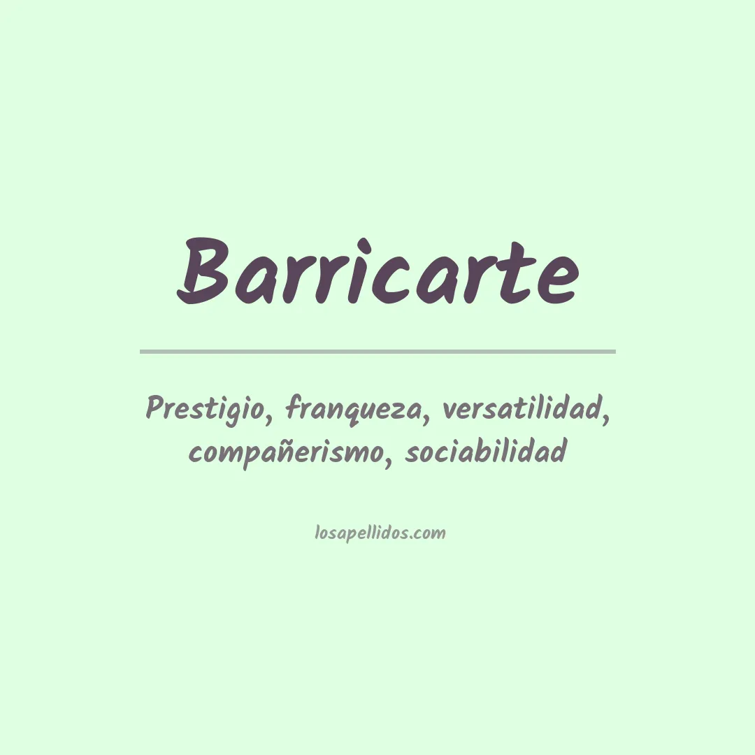 Significado del Apellido Barricarte