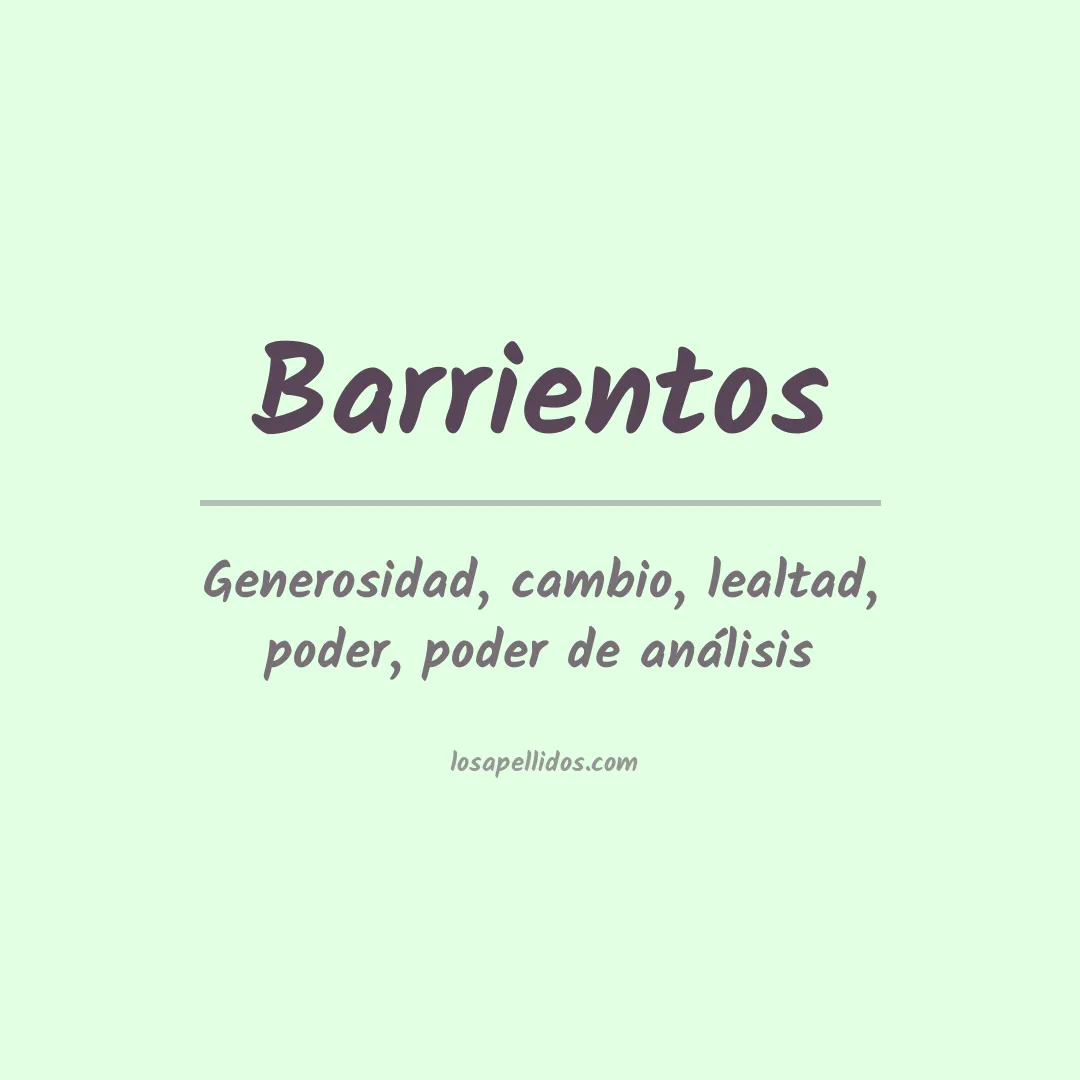 Apellido Barrientos