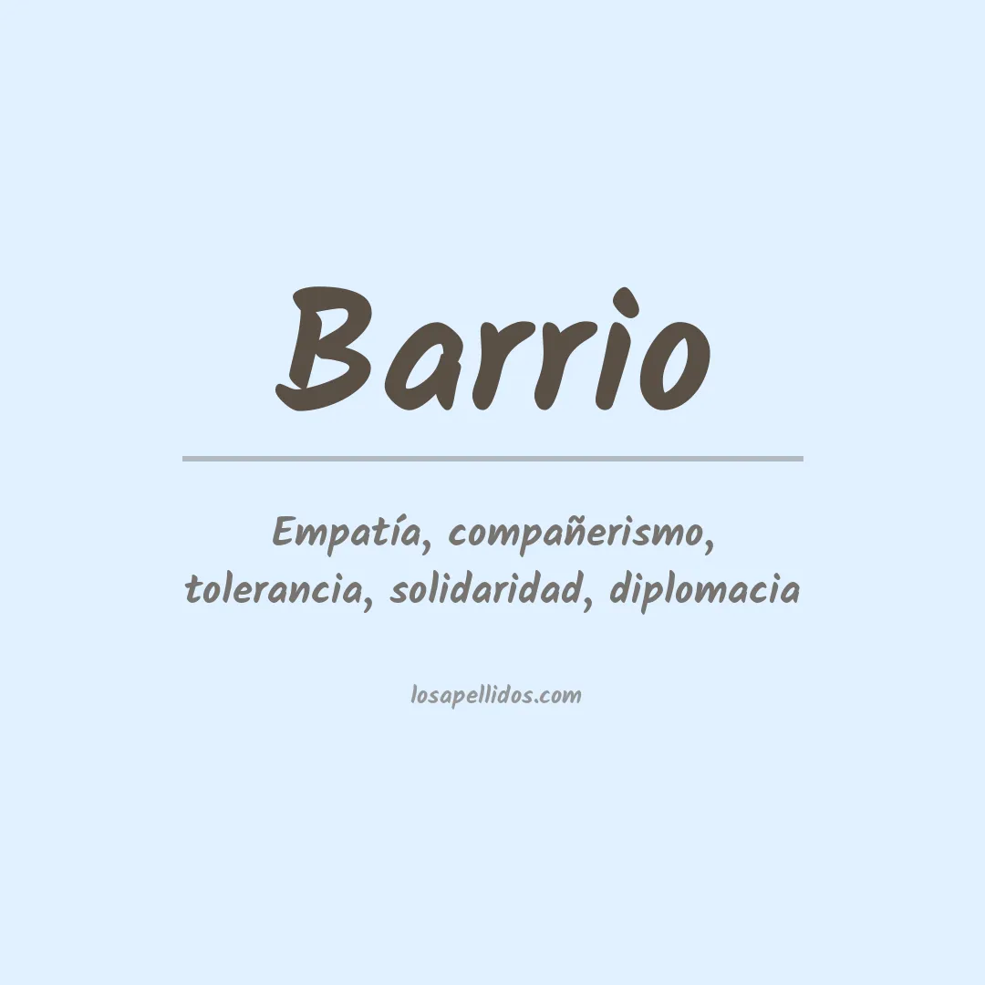 Apellido Barrio