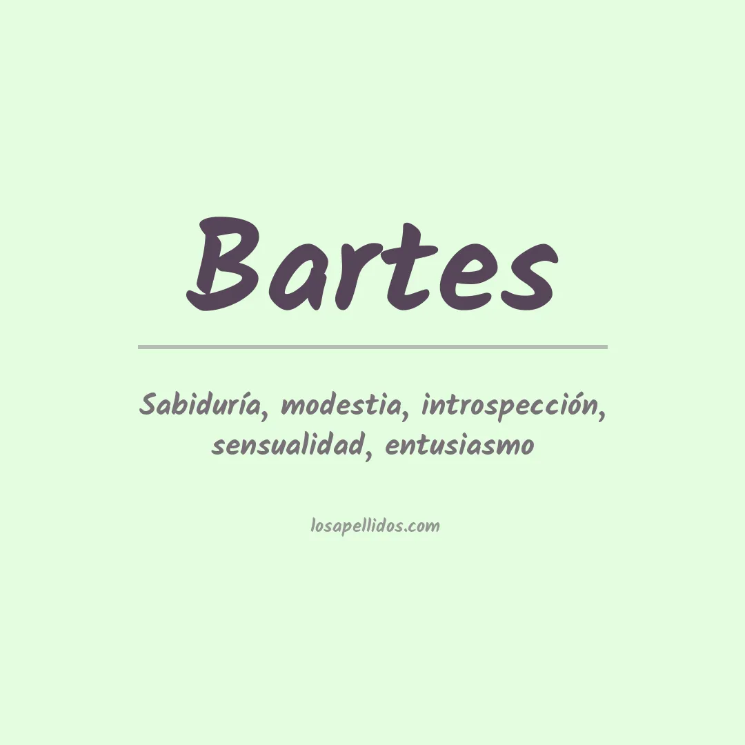 Apellido Bartes