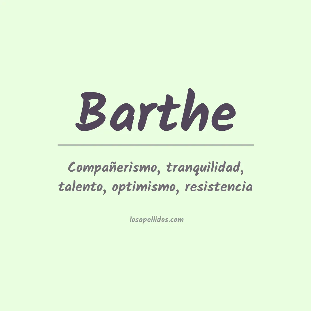 Apellido Barthe