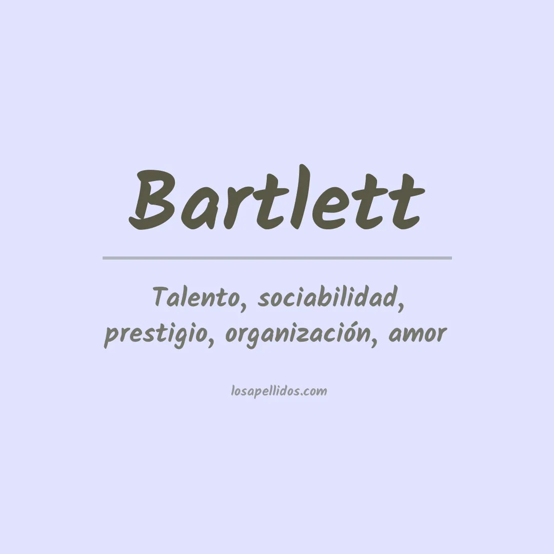 Apellido Bartlett