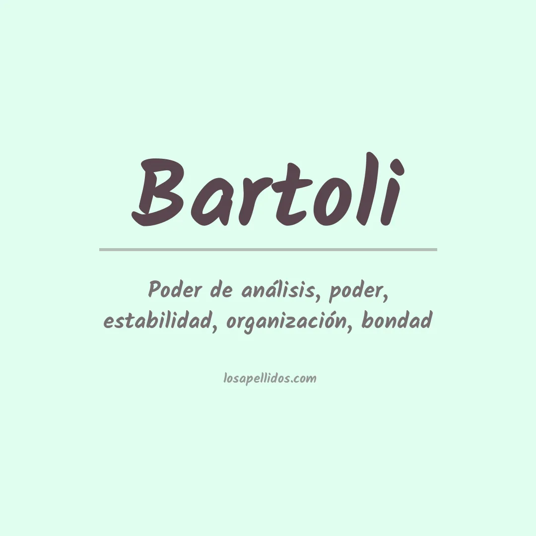 Apellido Bartoli