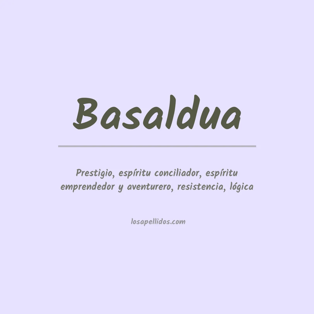 Significado del Apellido Basaldua