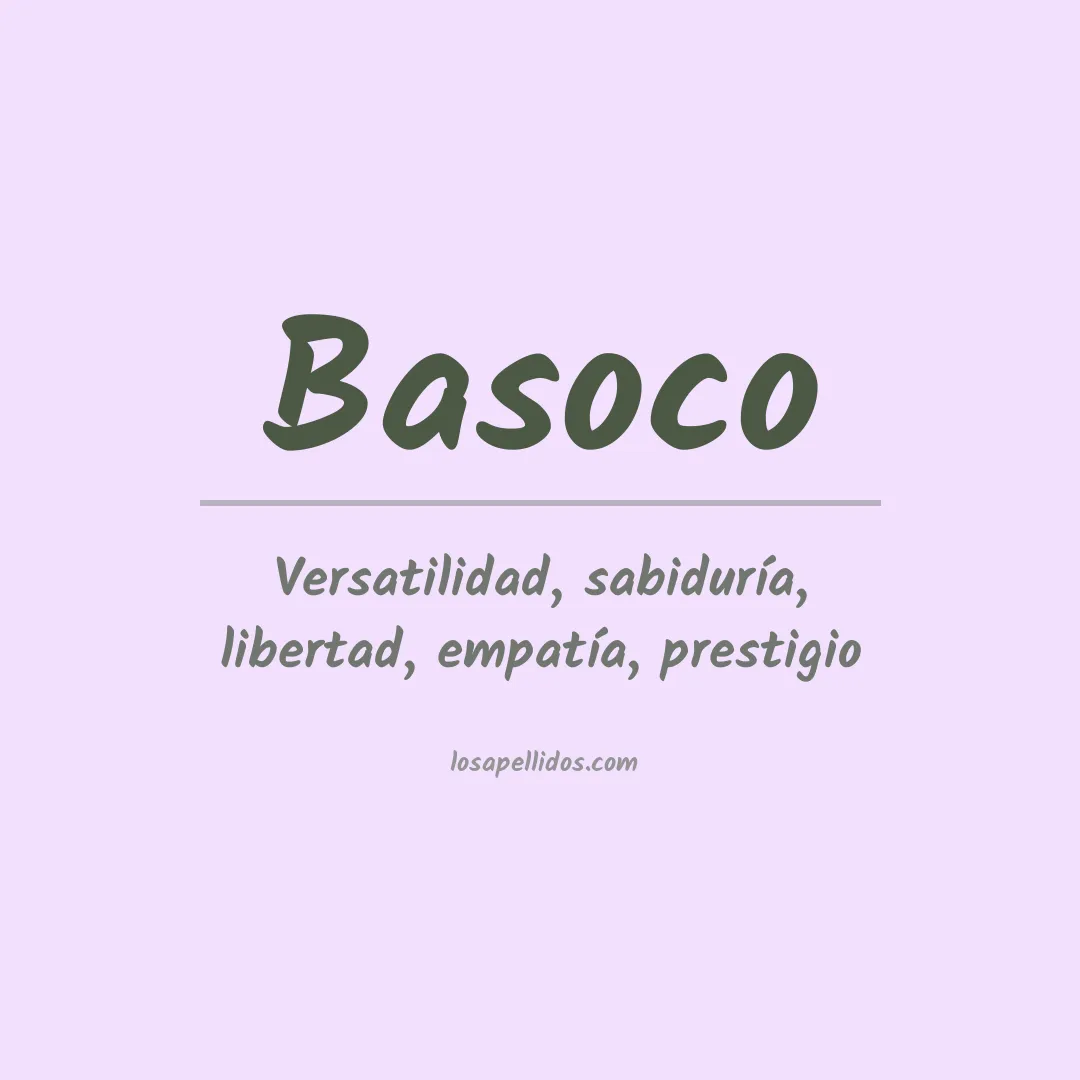 Significado del Apellido Basoco