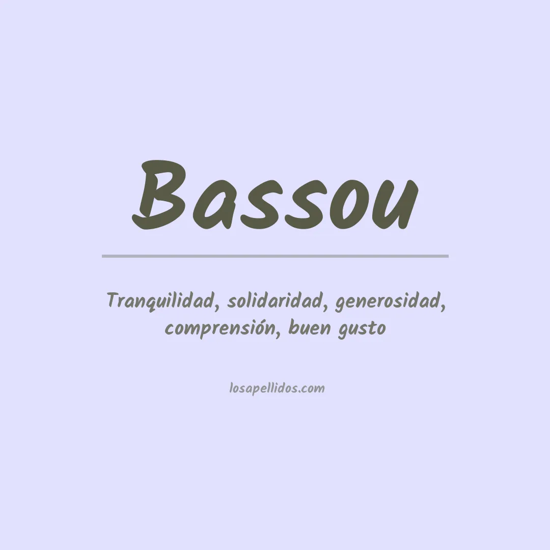 Apellido Bassou