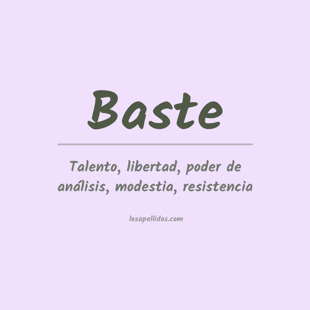 Apellido Baste