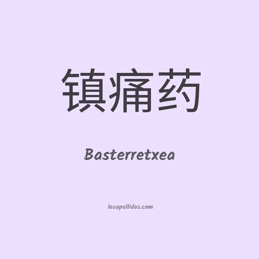 Basterretxea en chino