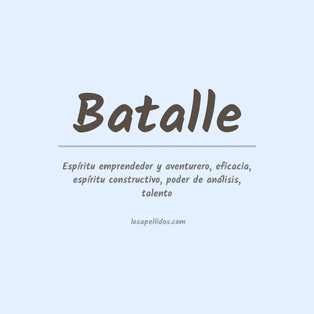 Apellido Batalle