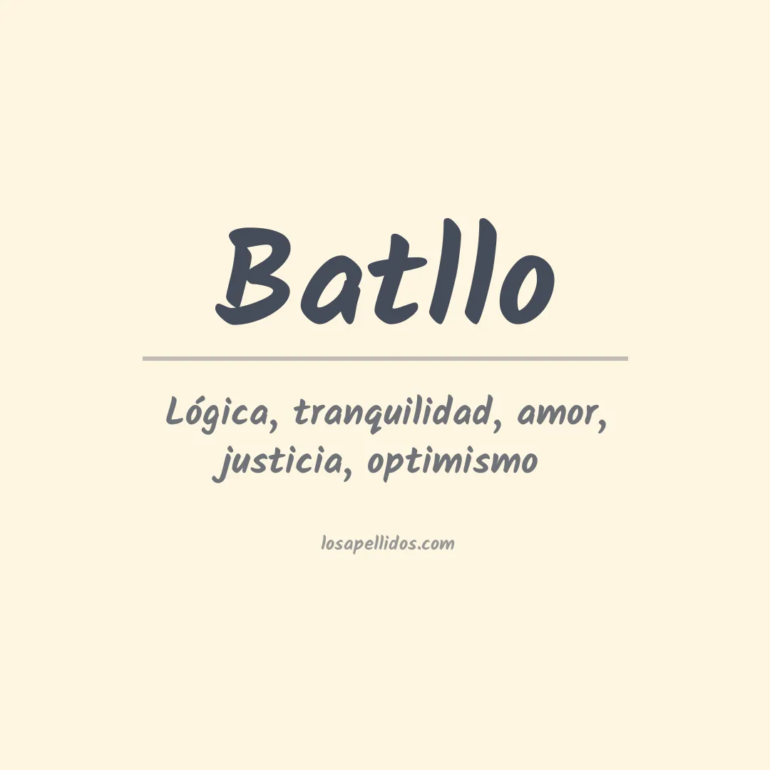Apellido Batllo