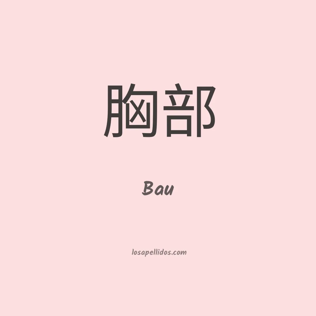 Bau en chino