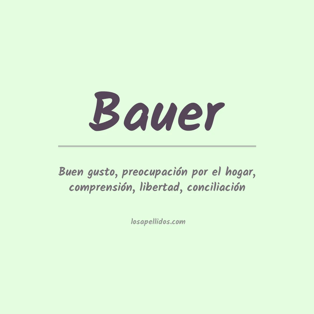 Apellido Bauer