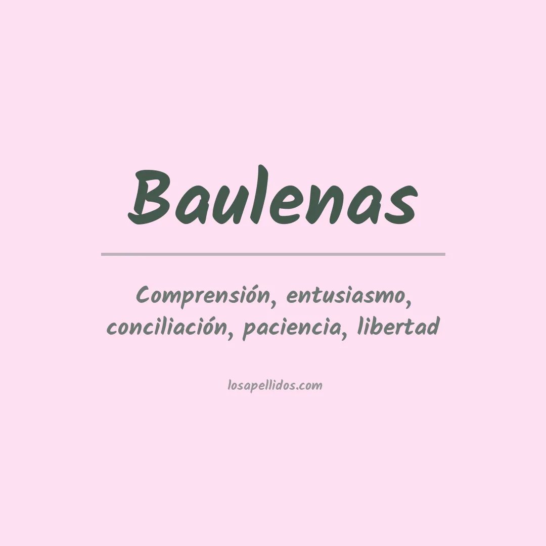 Significado del Apellido Baulenas