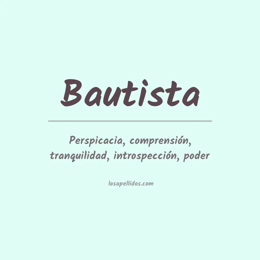 Apellido Bautista