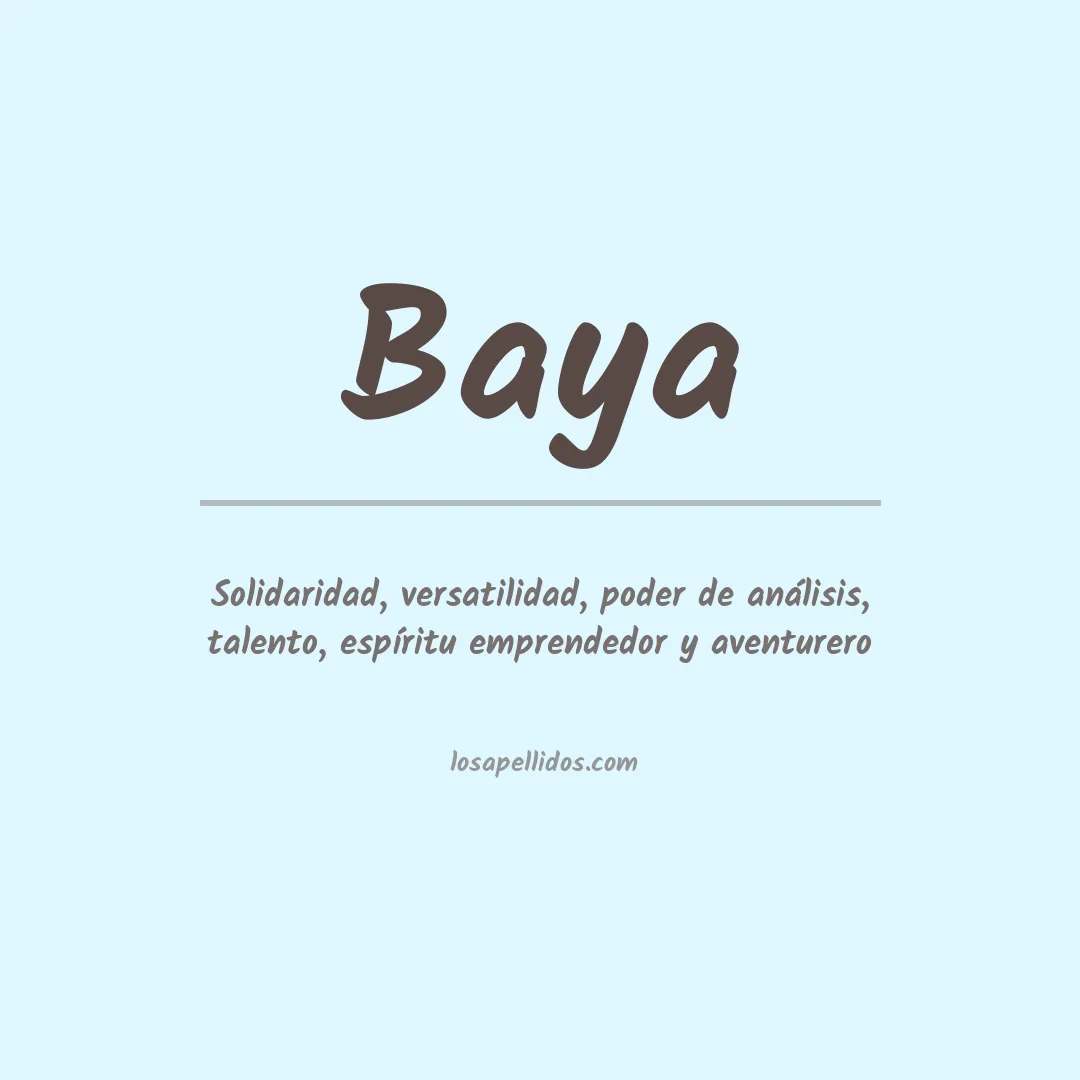 Apellido Baya