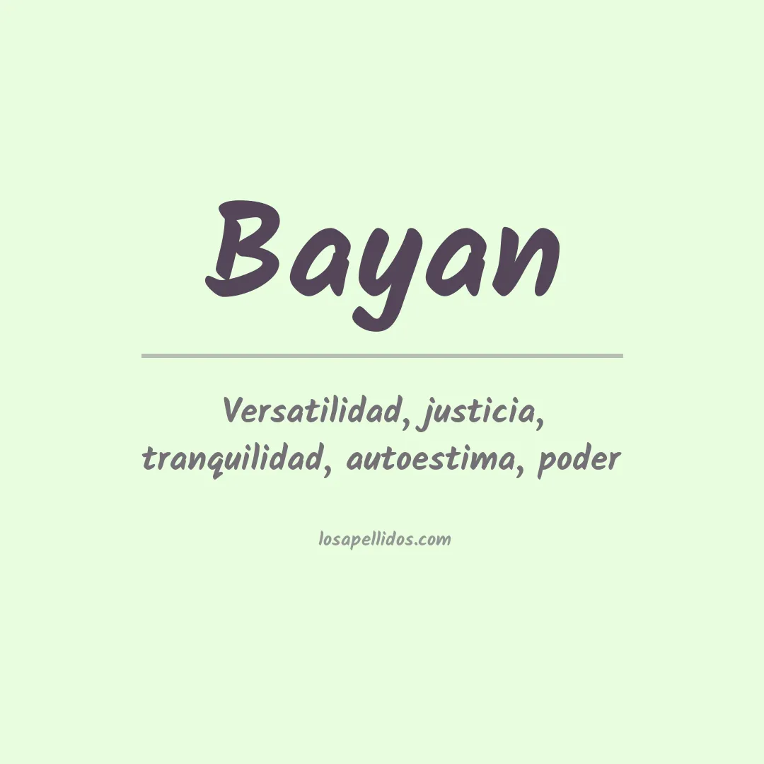 Apellido Bayan