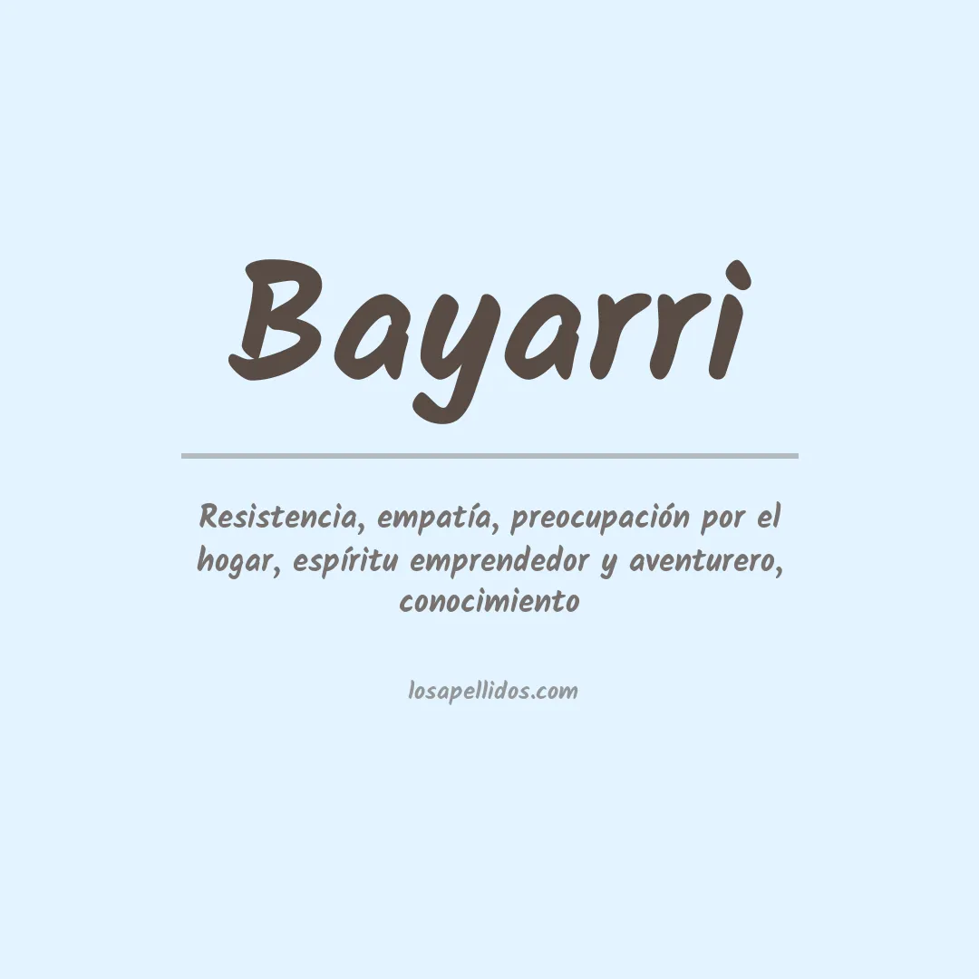 Apellido Bayarri