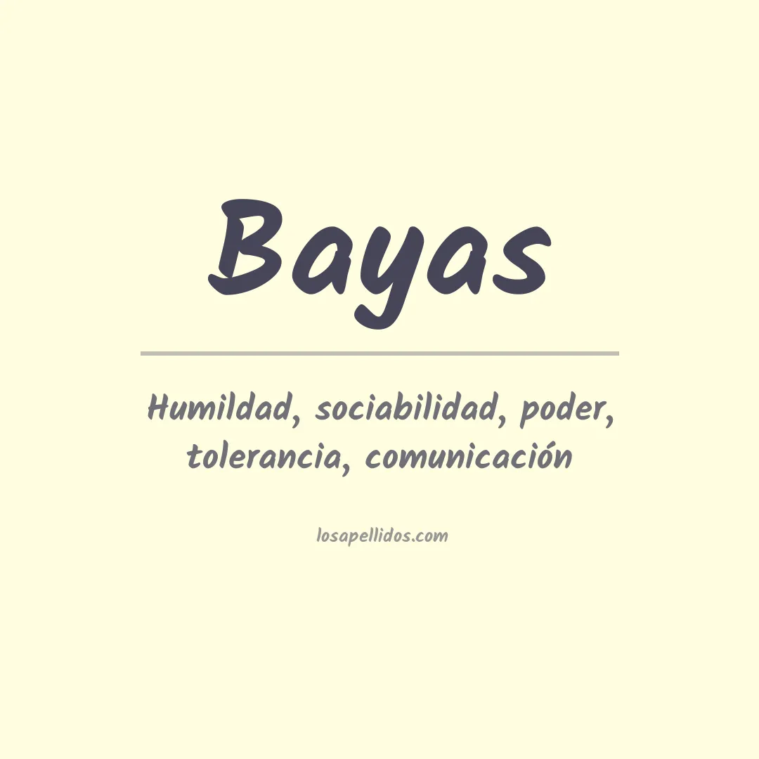 Apellido Bayas