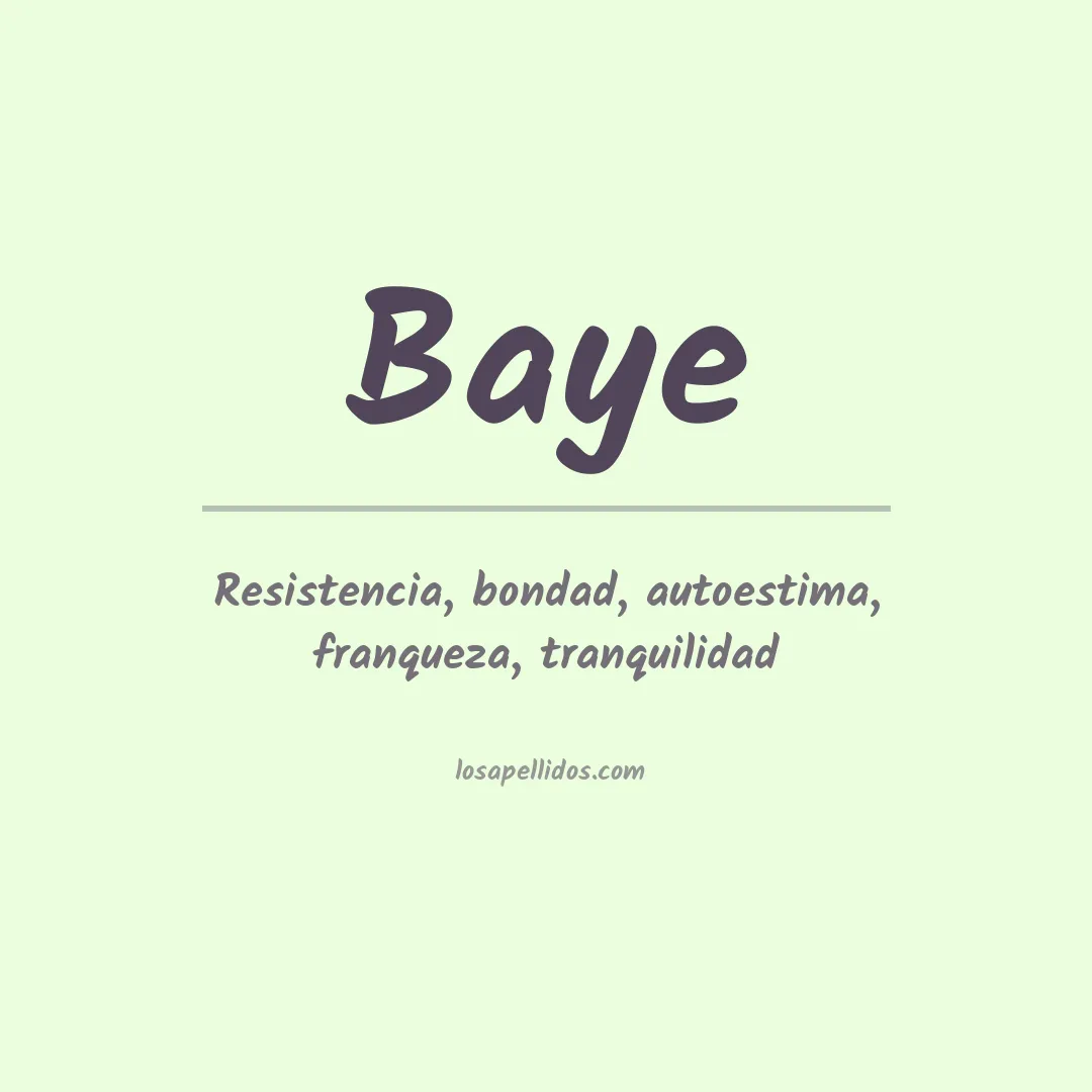 Apellido Baye