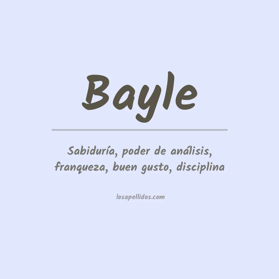 Apellido Bayle