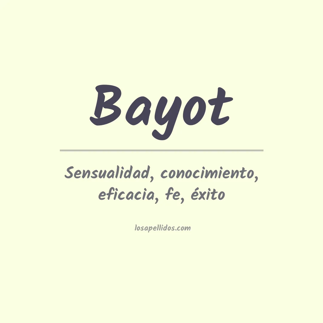 Apellido Bayot
