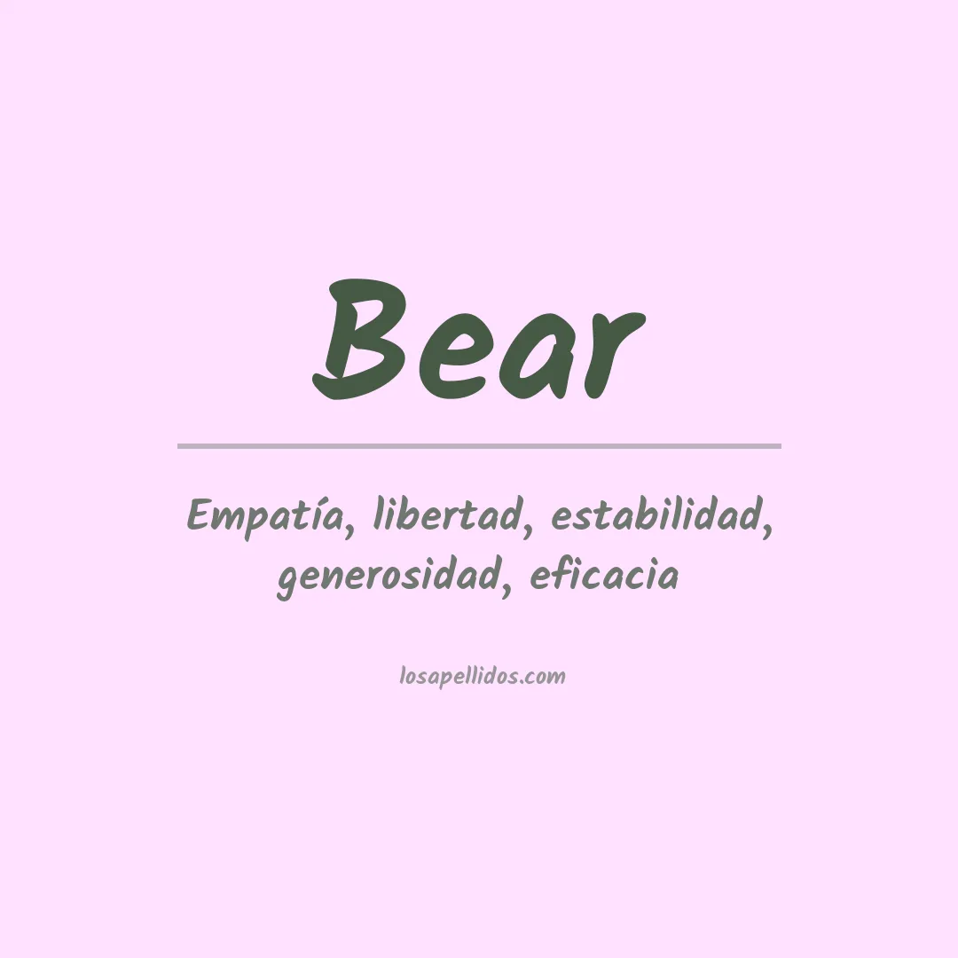 Apellido Bear