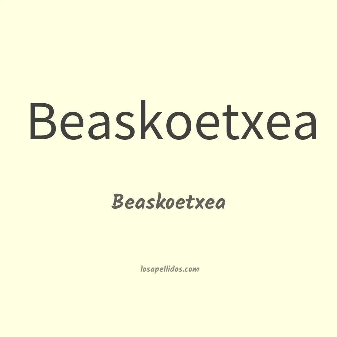 Beaskoetxea en chino