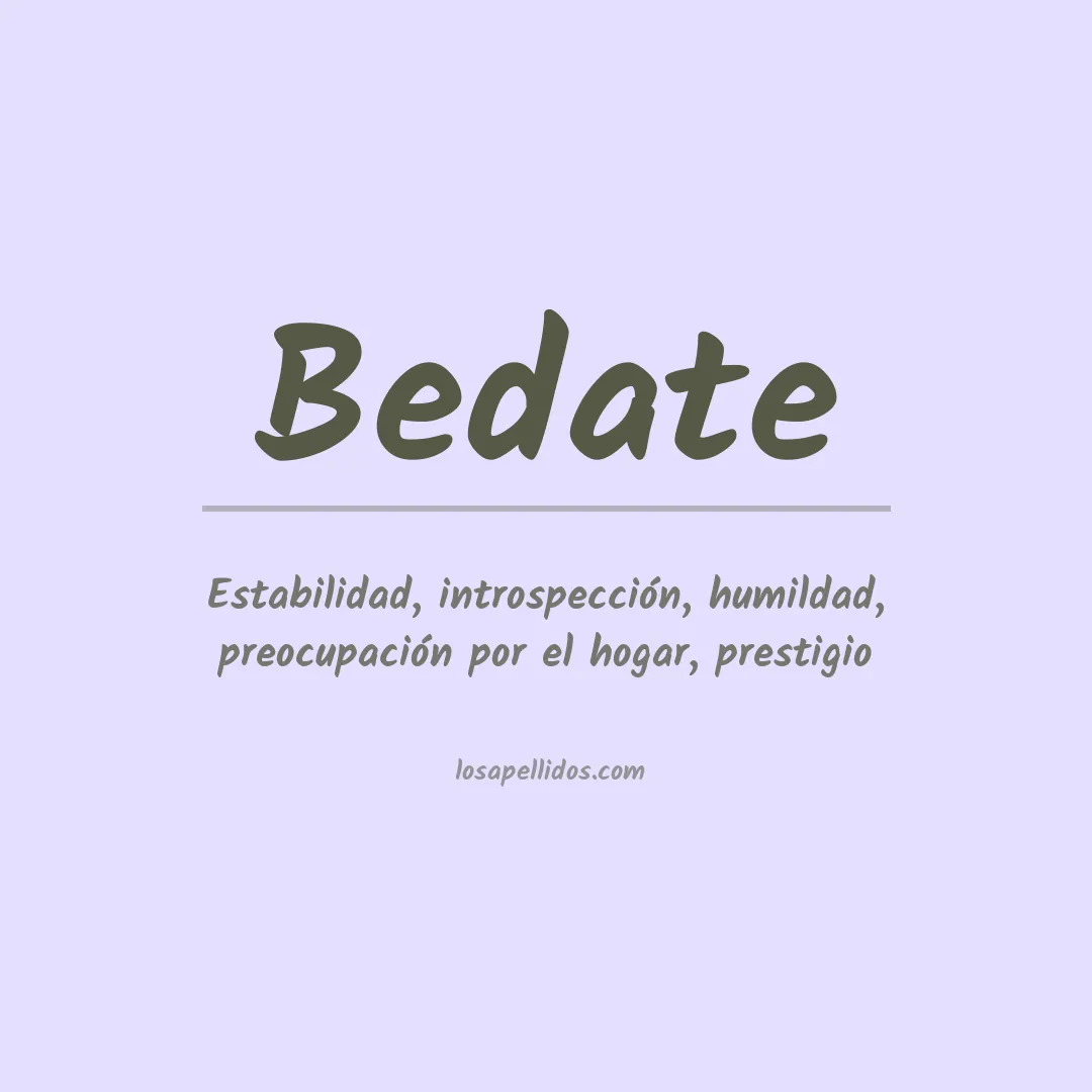 Apellido Bedate